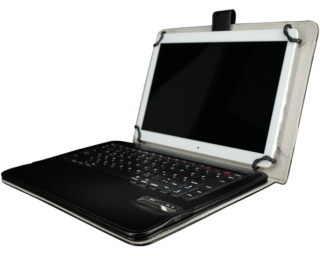 Universal tablet case with keyboard